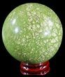 Polished Green Opal Sphere - Madagascar #55071-1